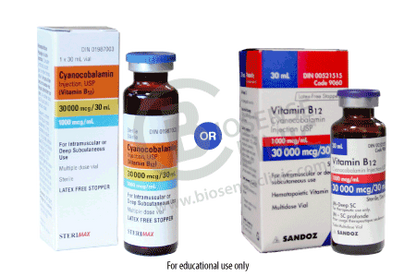 Vitamin B12 Injection 30ml at www.BiosenseClinic.com