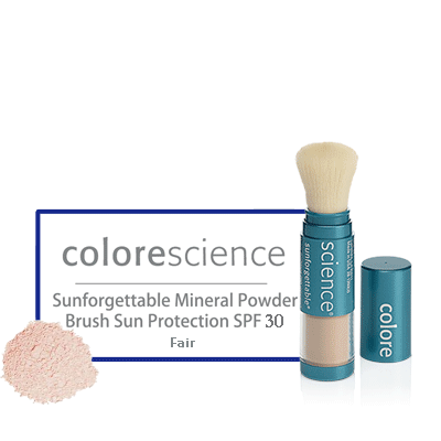 Colorescience Sunforgettable Mineral Powder Brush Sun Protection SPF 30 Fair - BiosenseClinic.com