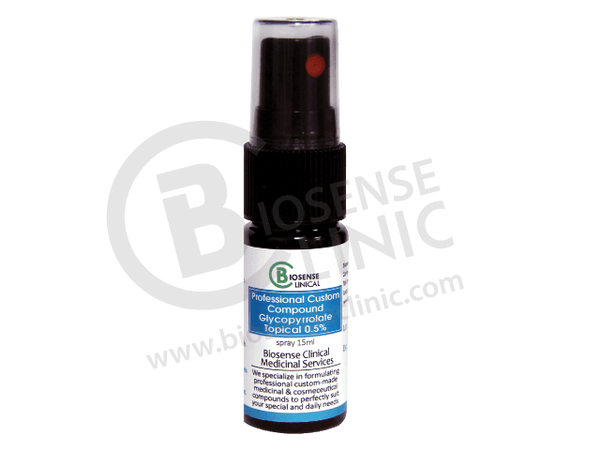 BiosenseClinical Professional Custom Compound Glycopyrrolate Topical spray  - 15 ml - Biosense Clinic