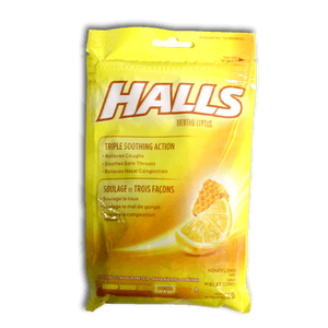 Halls Mentho-Lyptus Cough Drops (Honey-Lemon) - BiosenseClinic.com
