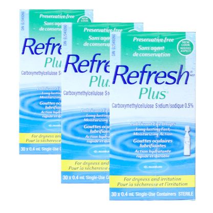 Refresh Plus 0.5% Eye Drops 3 boxes - BiosenseClinic.com