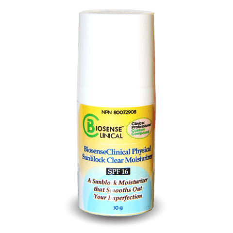 BiosenseClinical Professional Custom Compound Physical Sunblock Clear Moisturizer (SPF 16)