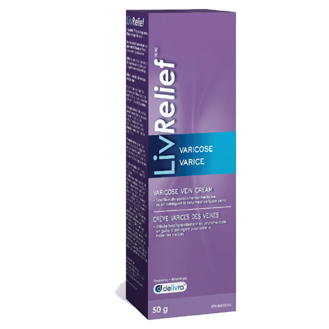 LivRelief Varicose Vein Cream 50g - BiosenseClinic.ca