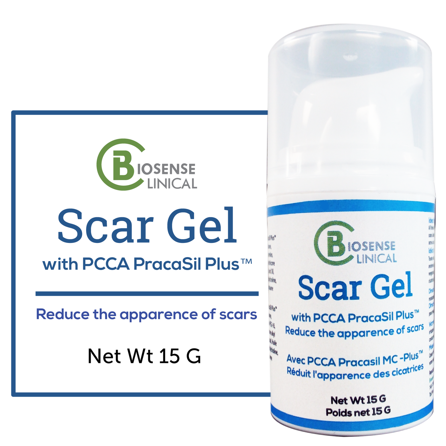 BiosenseClinical Scar Gel with PCCA PracaSil Plus™ 15 G