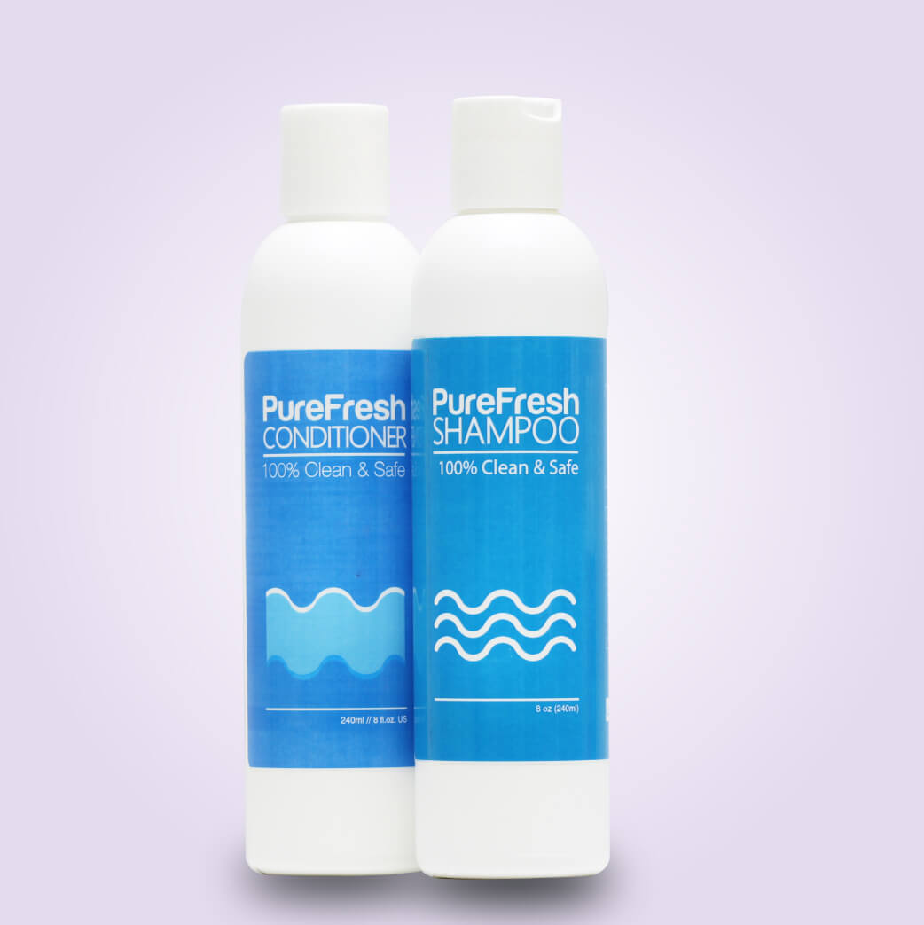PureFresh Shampoo & Conditioner Combo Set - Cap 240ml x 2 - biosense-clinic.com