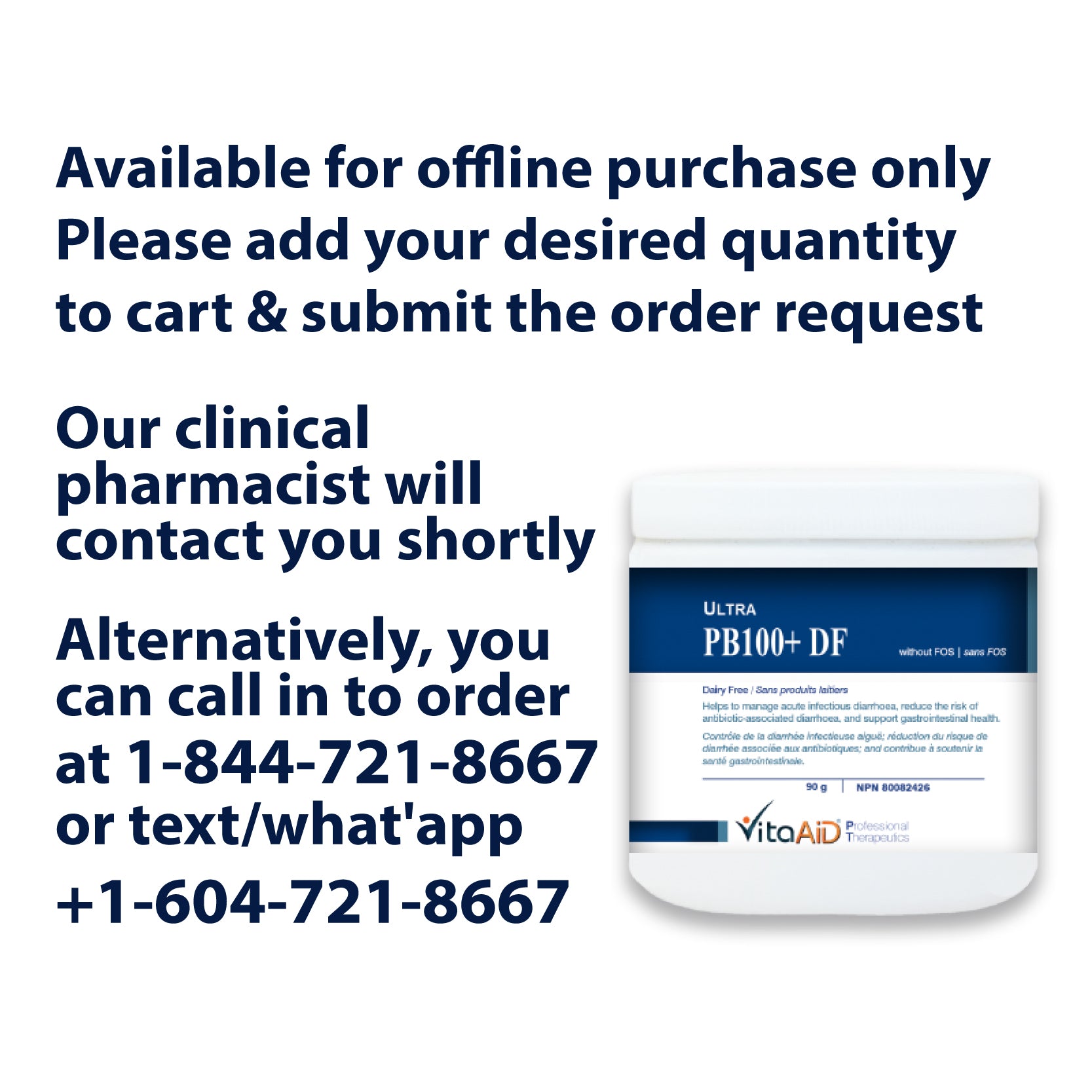 VitaAid Ultra-PB100+ DF (without FOS) - biosense-clinic.com